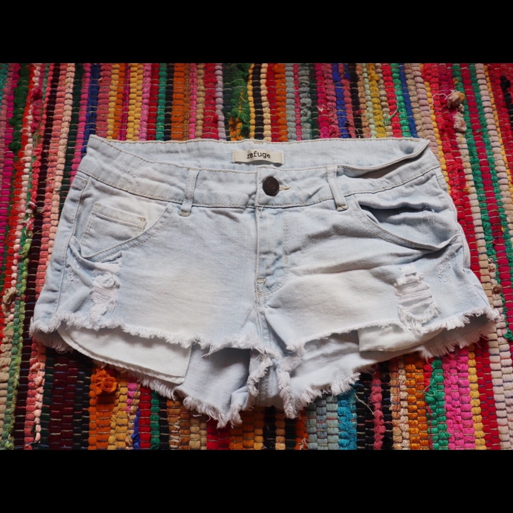 Refuge Distressed Denim Shorts